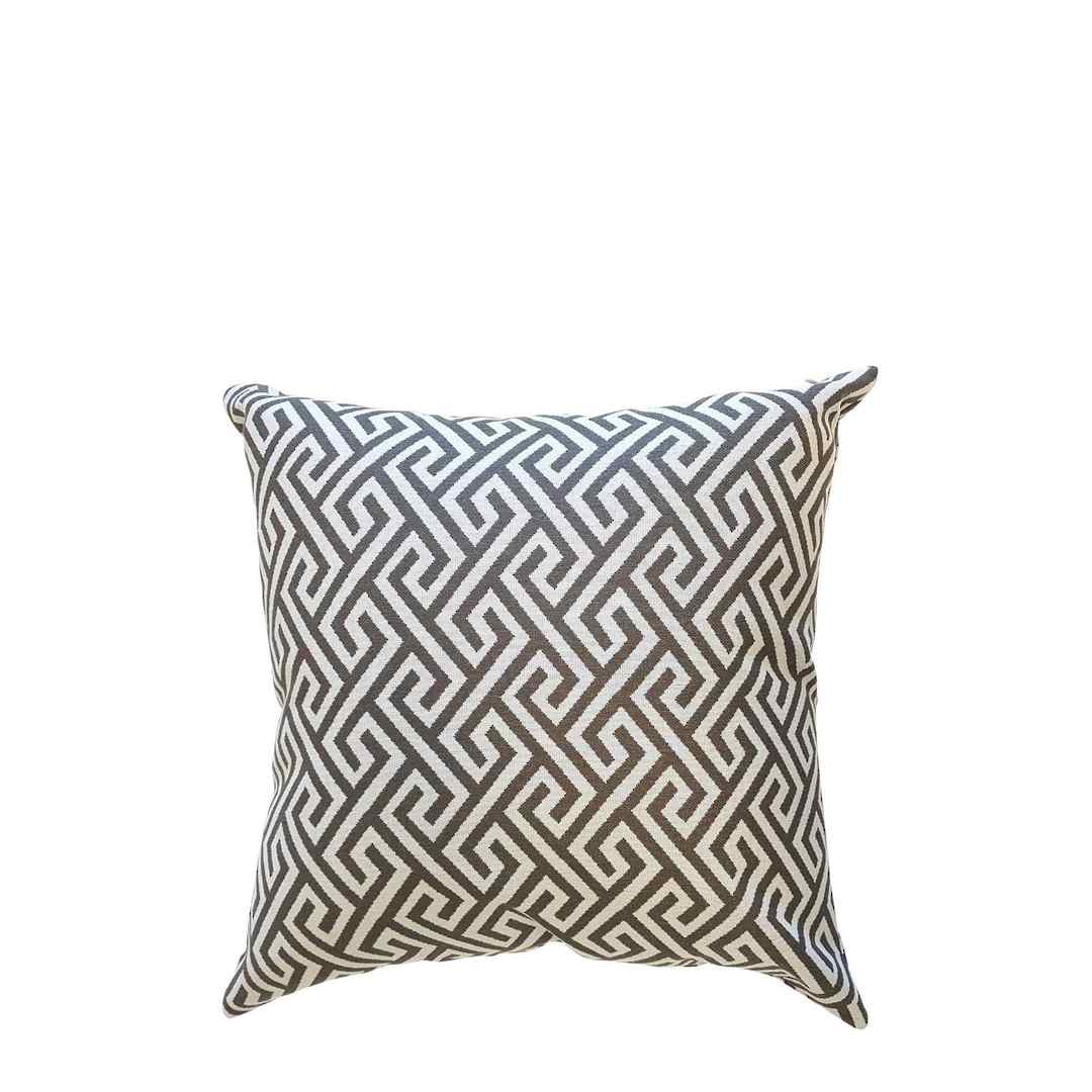 *CUSHION COVER GREEK KEY LOOSE WEAVE  DOUBLE SIDED image 0